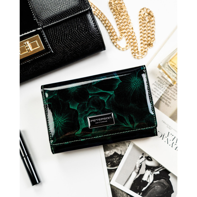 skóra naturalna + Damski portfel ze skóry ekologicznej Peterson PTN PS112-FDS