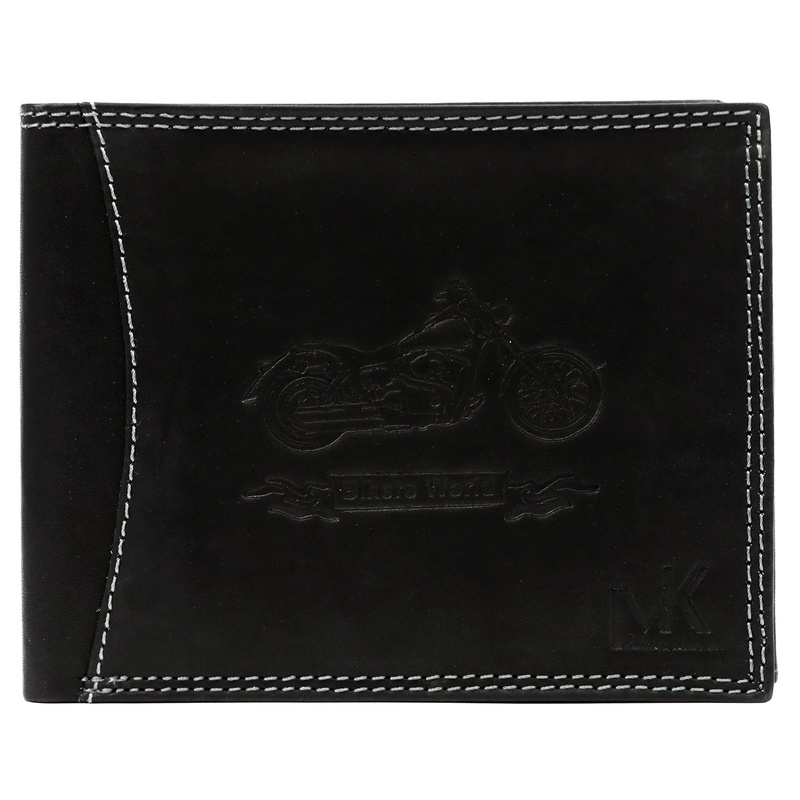 Skórzany męski portfel Money Kepper CDD 5600 BIKE