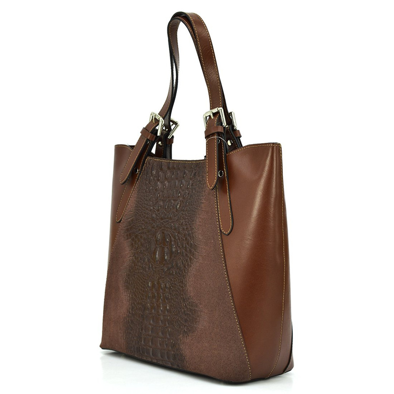 Damska duża torebka na ramię shopperbag skórzana