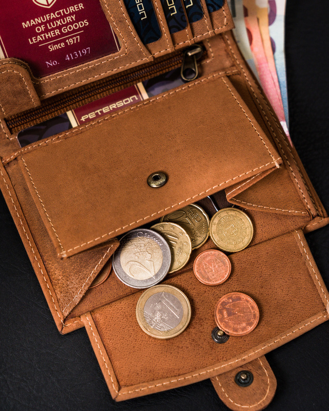 Skórzany męski portfel Peterson PTN 333Z 2-1-5