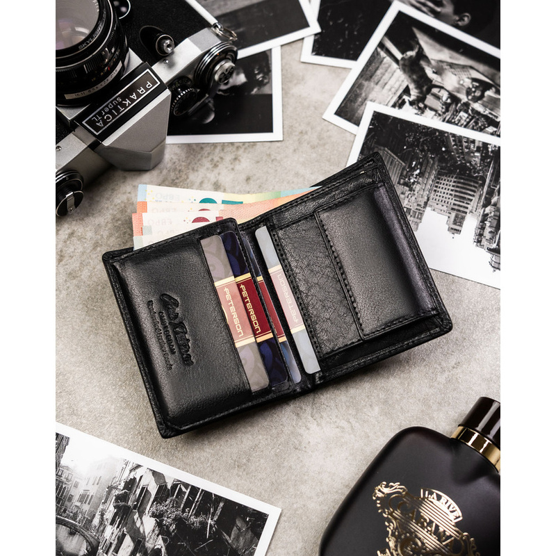 Skórzany męski portfel Peterson PTN RM-12-BUF