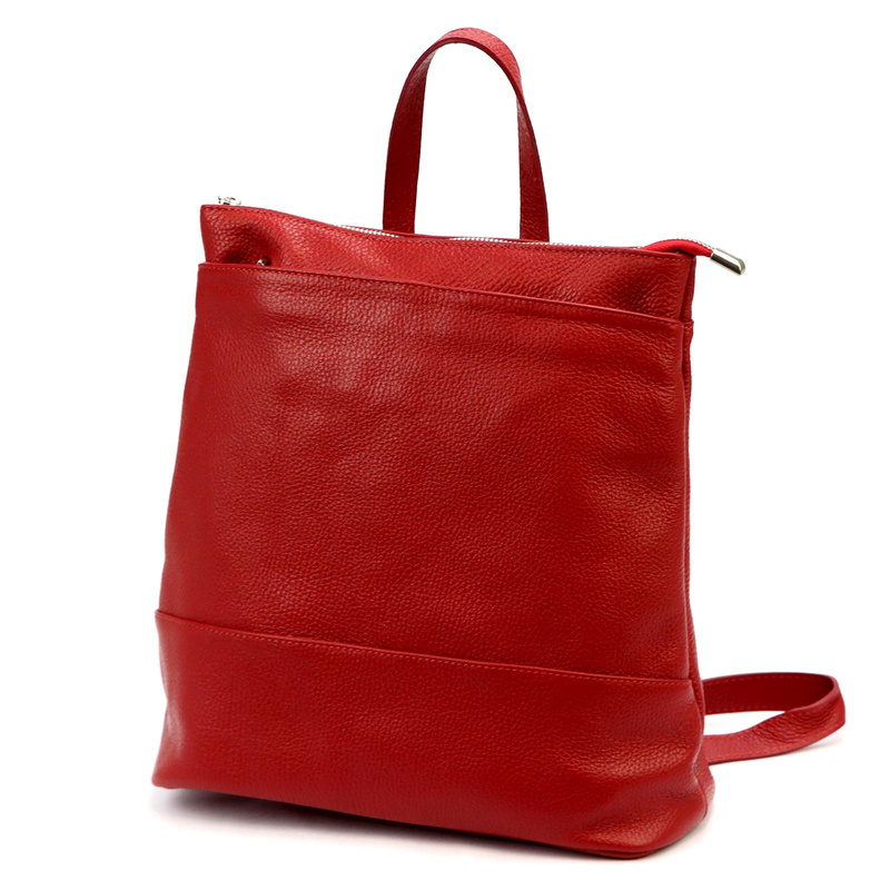 Luka Skórzany damski miejski plecak na ramię z kieszeniami pojemny