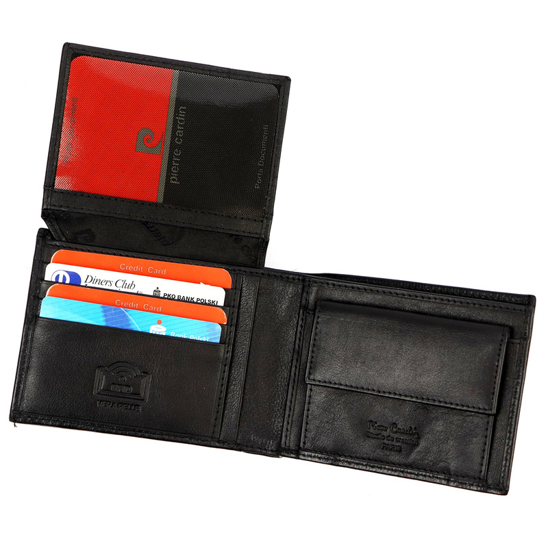 Pierre Cardin portfel męski skóra naturalna rozbudowany składany z RFID