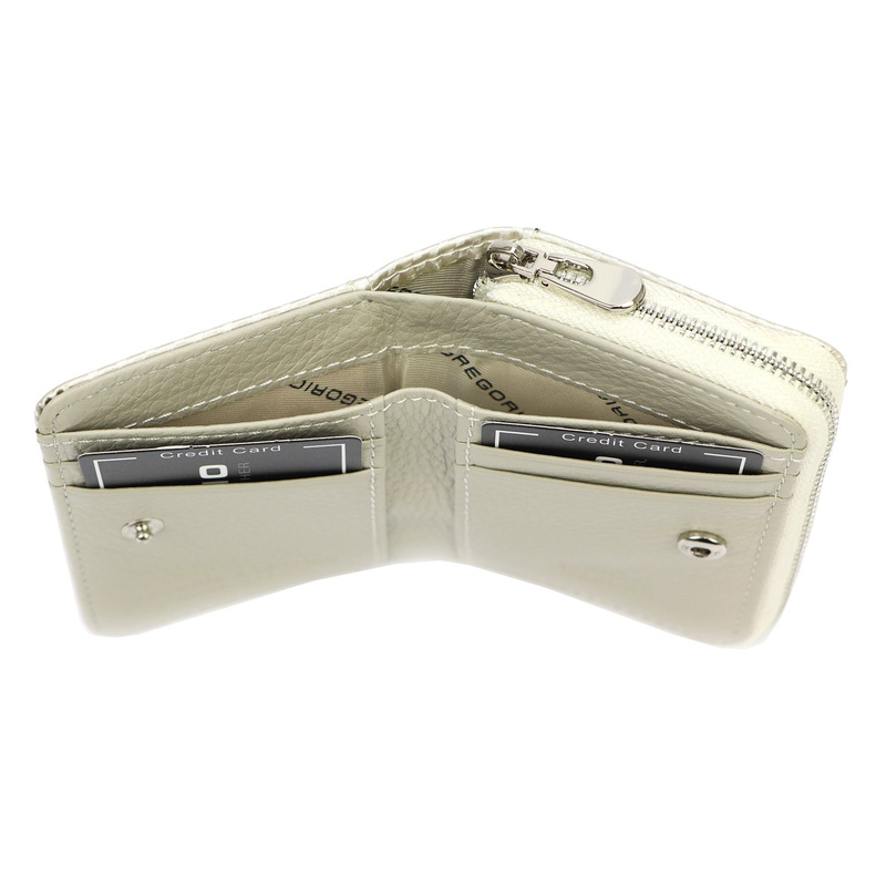 Zgrabny damski portfel skórzany stylowy Gregorio