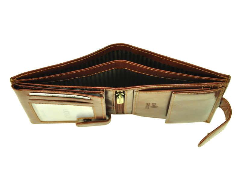 Skórzany męski portfel Rovicky N4L-RVT RFID