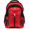 Czerwony plecak sportowy miejski trekkingowy wytrzymały T15