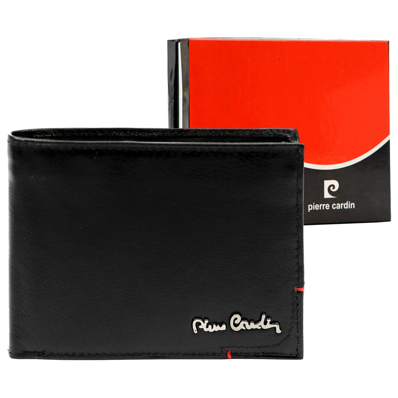 Poziomy Skórzany męski portfel Pierre Cardin RFID