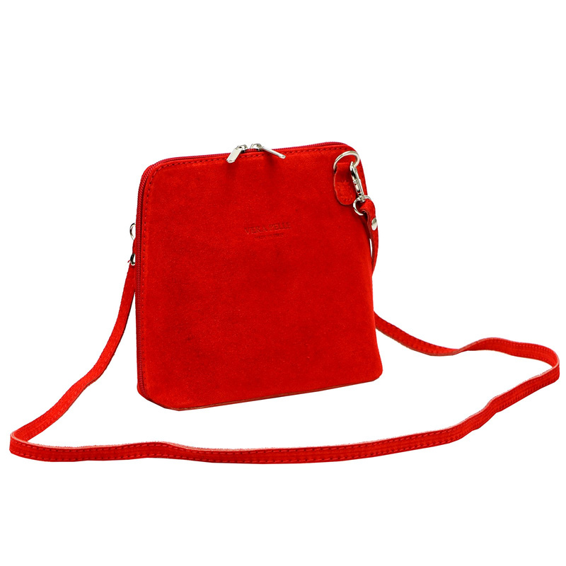 Barberinis Zamszowa skórzana mała damska listonoszka z organizerem na ramię