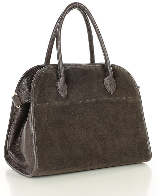 Torebka damska worek hobo bag skóra naturalna - MARCO MAZZINI czarna