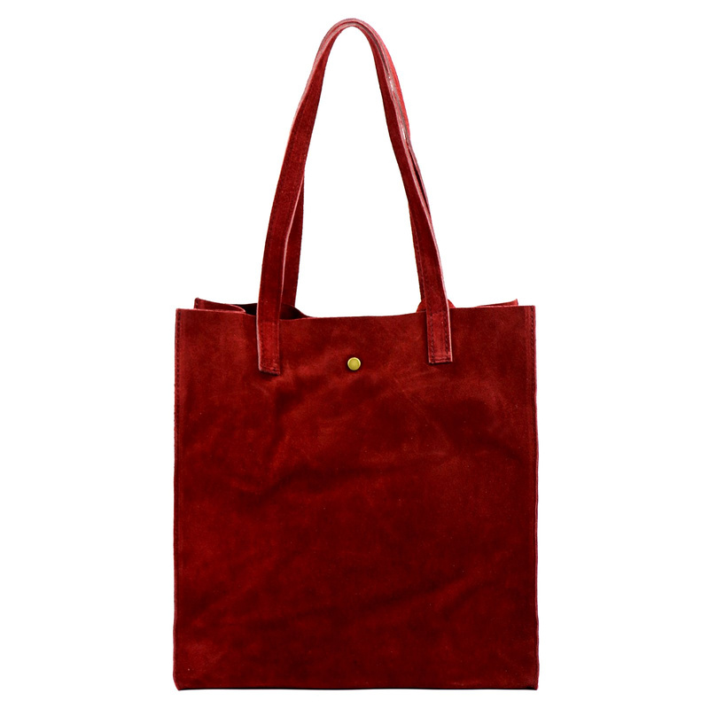 Luka Zamszowa duża damska shopperbag torebka na ramię z kosmetyczką