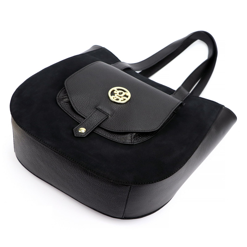 Elegancka Skórzana damska shopperbag torebka na ramię Gregorio z kieszenią