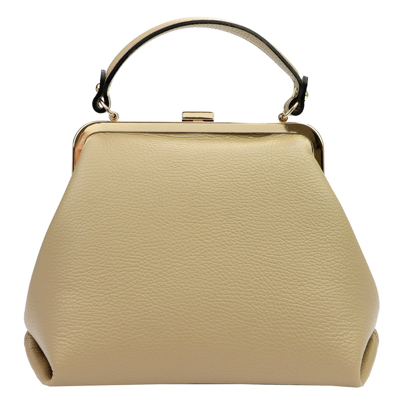 Luka mały kuferek damski skórzana torebka do ręki na bigiel z paskiem