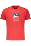 TOMMY HILFIGER M�SKA KOSZULKA Z KR�TKIM R�KAWEM, CZERWONA