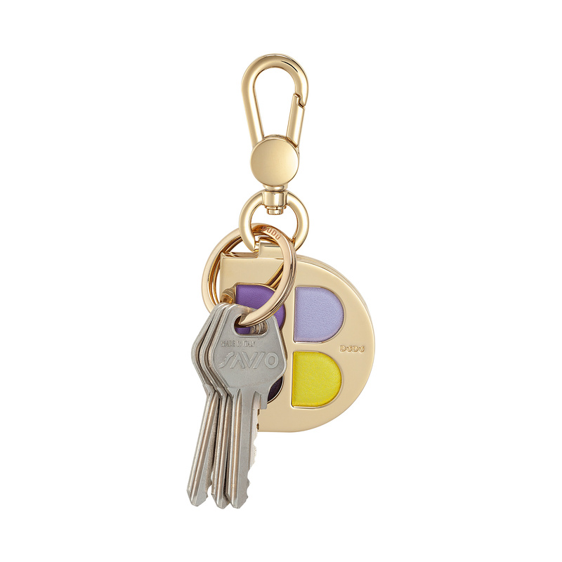 DuDu brelok do kluczy zawieszka metal skóra naturalna