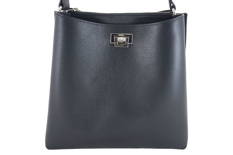 Duże torby damskie skórzane - Barberini's - Granatowa