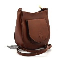 Torebka skórzana vp884l brązowy