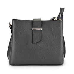 Skórzana damska listonoszka na ramię trzykomorowa