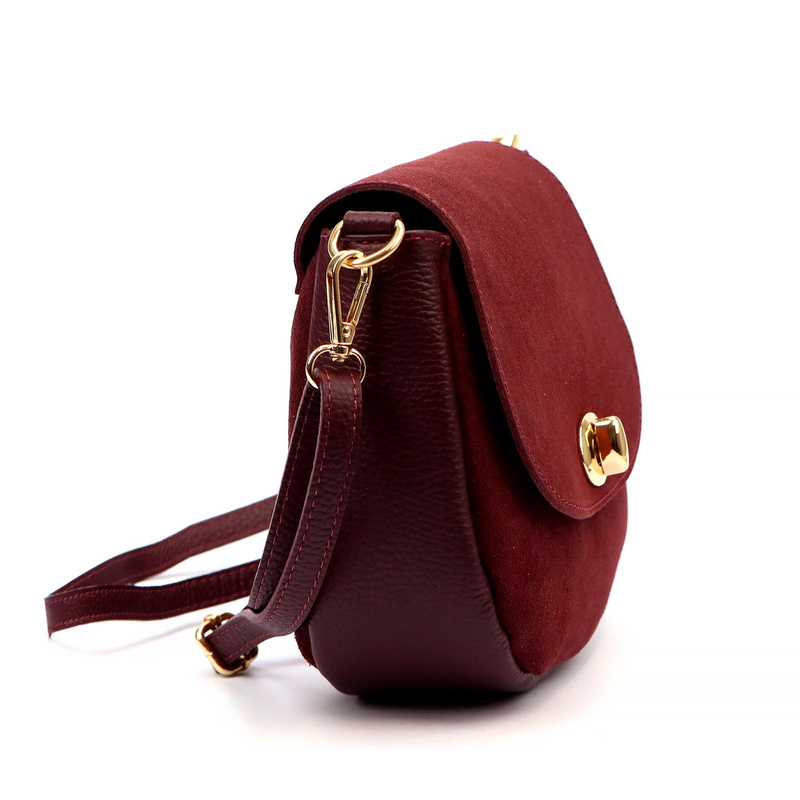 Luka damska listonoszka zamszowa skóra naturalna torebka przez ramię