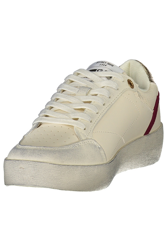 Białe sneakersy damskie GAS Gaw 624611 – złote detale