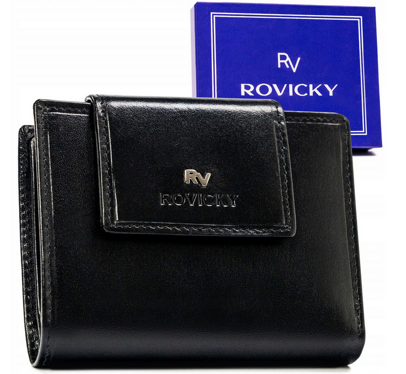 Skórzany pojemny uniwersalny portfel Rovicky RFID