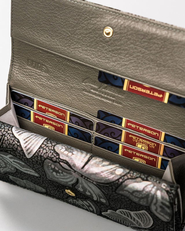 Skórzany damski portfel Peterson PTN 421028-ONBF