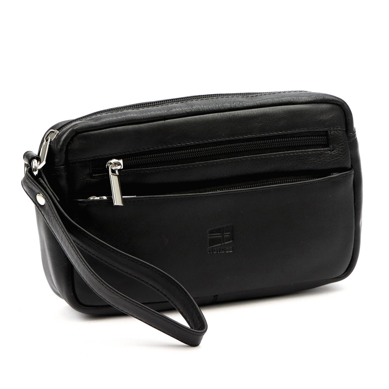 Nordee męska saszetka skóra naturalna torba do ręki z kieszeniami