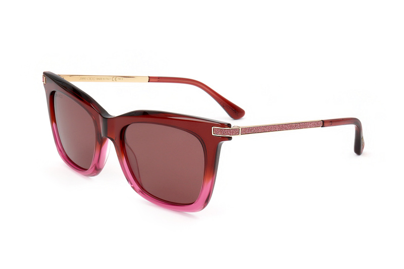 Okulary JIMMY CHOO OLYE-S-1MQ. Okulary przeciwsłoneczne, Kolor czerwony. Kobieta.