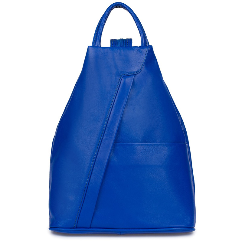 Vera Pelle włoski Plecak Skórzany damski mały chabrowy T52