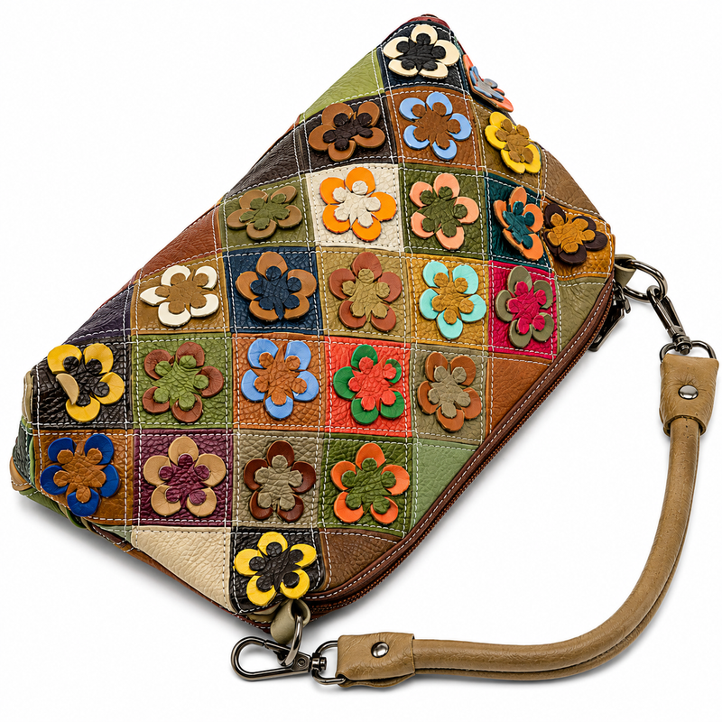 Torebka skórzana magic bags kolorowa mozaika 9971-1