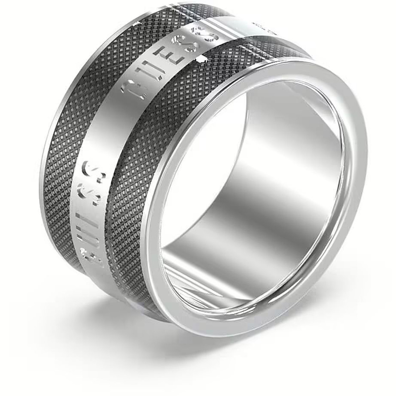 Biżuteria GUESS JUMR0329JWST. Pierścionek, Kolor szary. Mężczyzna.