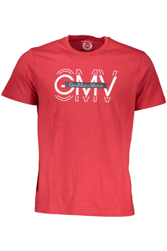 CZERWONY T-SHIRT MĘSKI Z KRÓTKIM RĘKAWEM GIAN MARCO VENTURI