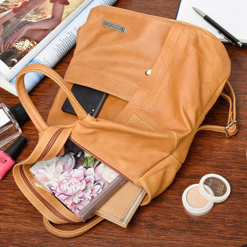 Plecak Damski Skórzany Trójkąt Pojemny Beltimore Q60