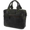 Duża solidna skórzana torba Beltimore na laptopa dokumenty czarna nubuk M88