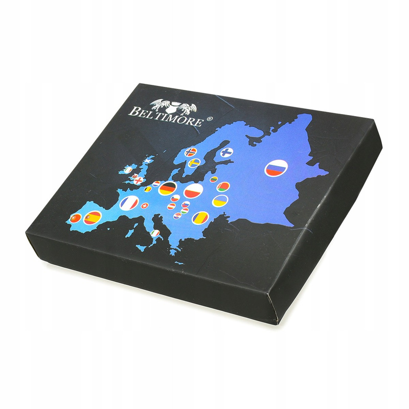 Etui skórzane na dokumenty karty wizytownik RFiD jasny brąz C85