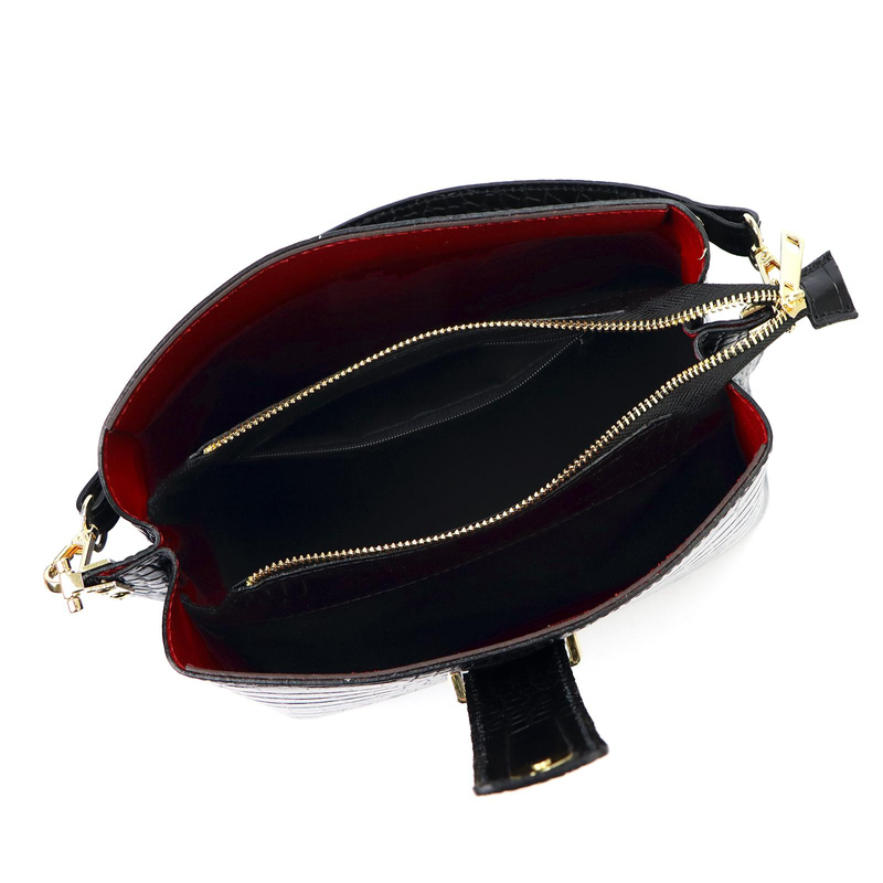 Damska listonoszka na ramię wzór skóra krokodyla