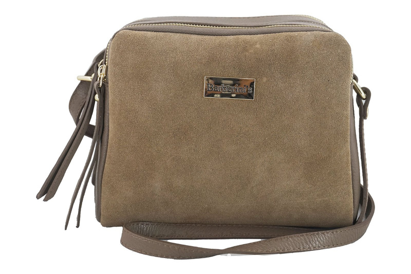 Damska skórzana listonoszka włoska Brązowa ciemna