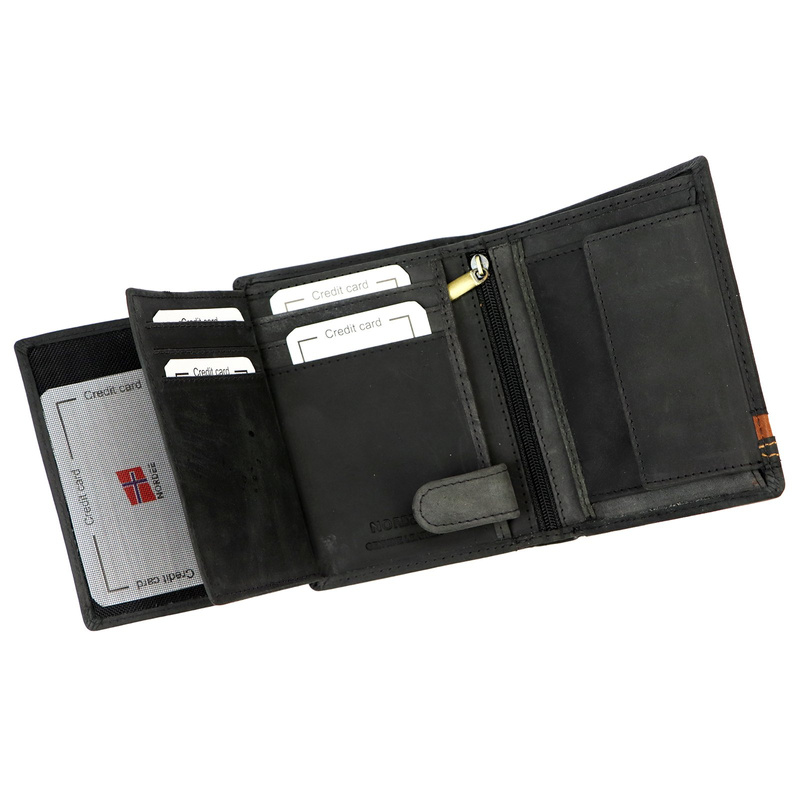 Skórzany męski portfel Nordee HVAL N4