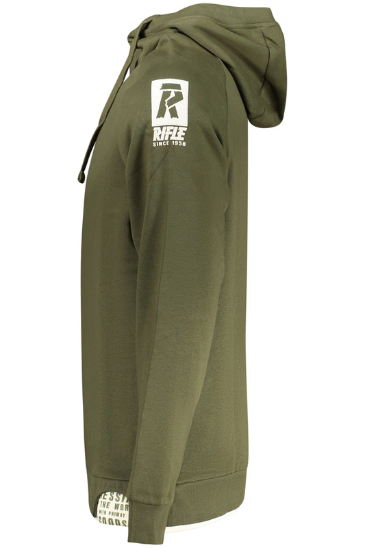 M�SKA BLUZA Z ROZPINANYM NA ZAMEK RIFLE W KOLORZE ZIELONYM