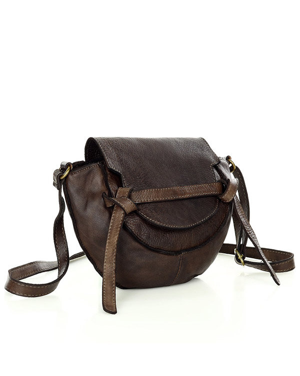 Marco Mazzini Torebka listonoszka skórzana saddle bag brąz caffe