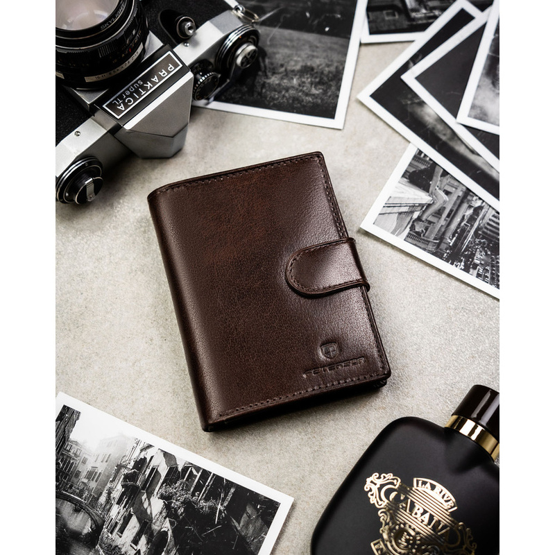 Skórzany męski portfel Peterson PTN N4L-BUF