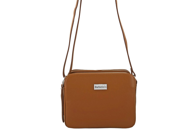 Torebka skórzana damska włoska - Brązowa jasna