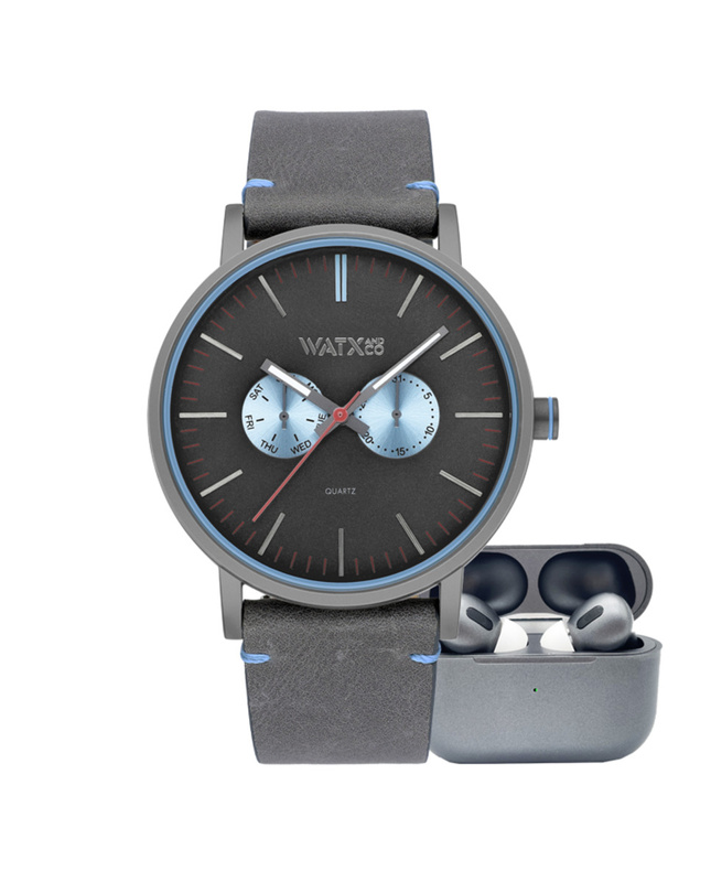 Zegarek WATXANDCO RELOJ6_44. Kwarcowy, Kolor szary. Mężczyzna.