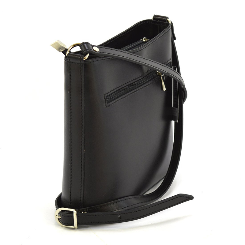 Skórzana pakowna damska listonoszka na ramię