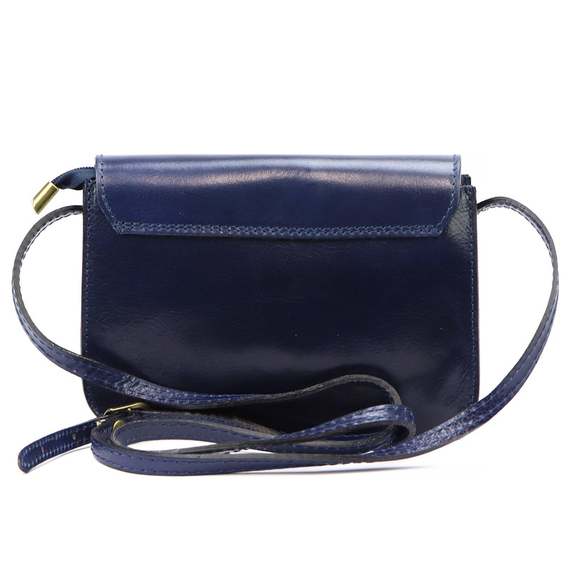 Florence Skórzana elegancka damska listonoszka torebka na ramię z klapą