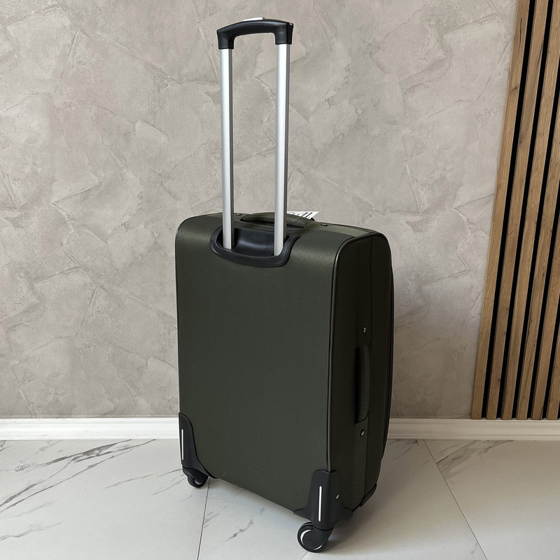 EASY TRIP zestaw trzech walizek na kółkach miękkie materiałowe kieszenie