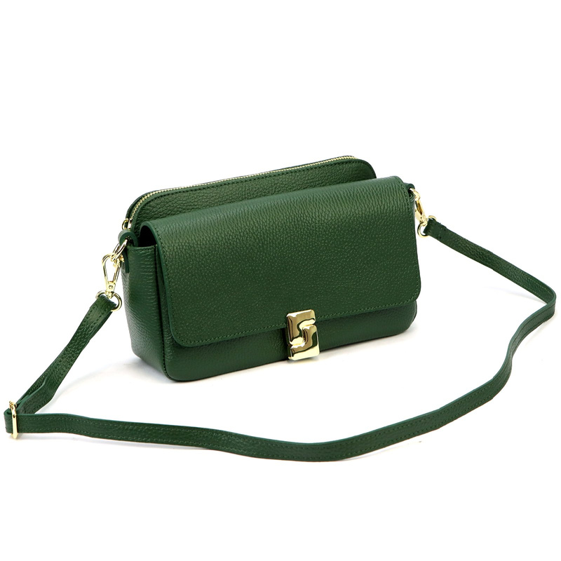 Luka torebka Skórzana elegancka damska listonoszka przez ramię kieszenie