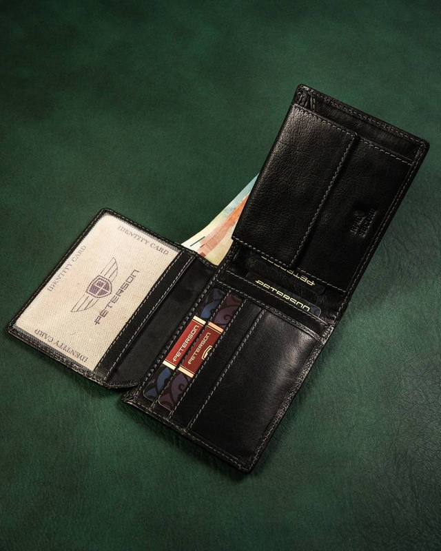 Skórzany męski portfel Peterson PTN WL-1012-COM