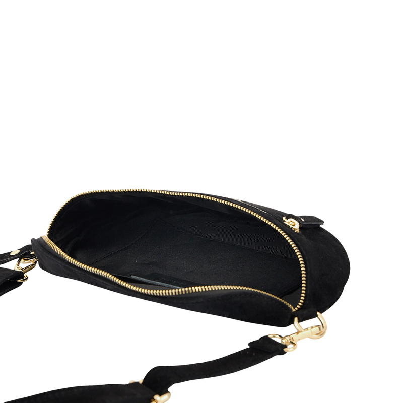 Zamszowa nerka damska Barberinis - Czarna