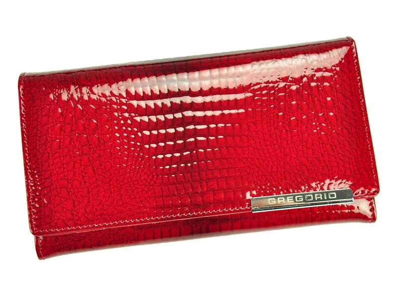 Gregorio damski portfel skóra naturalna duża portmonetka skóra krokodyla