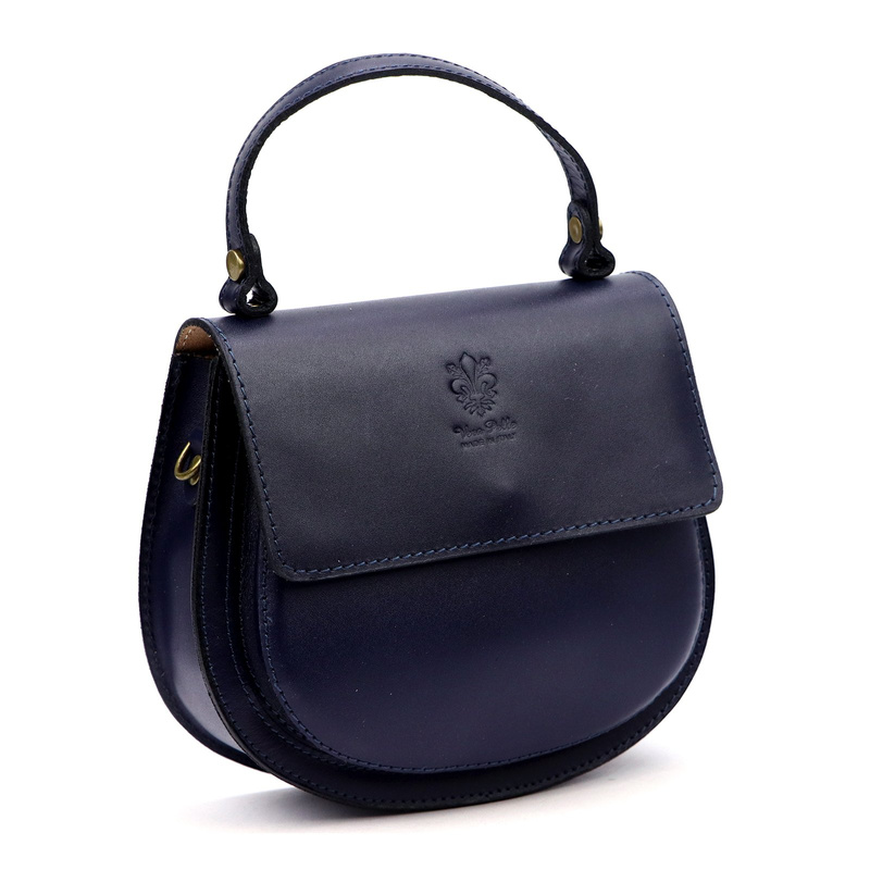 Zaokrąglona Listonoszka skórzana elegancka torebka na ramię Gregorio